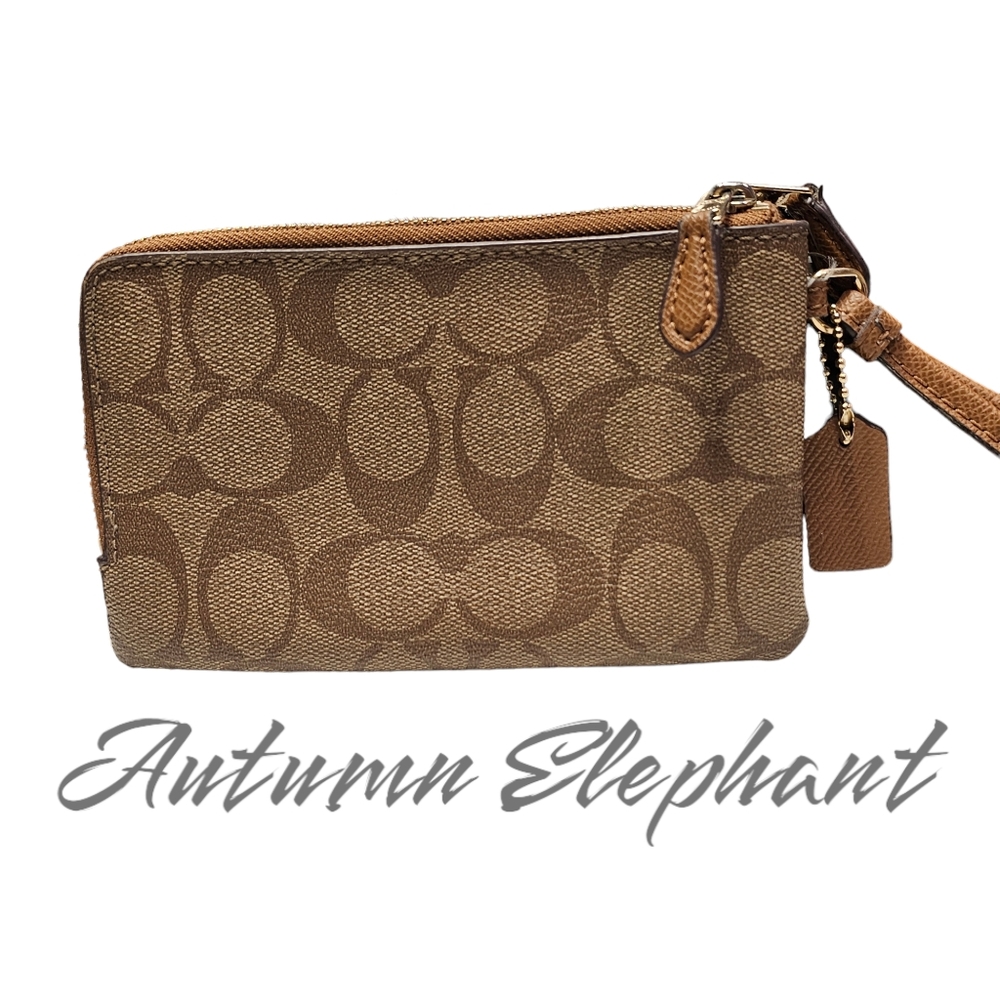 EUC Double Zip Coach Wristlet - Picture 2 of 13